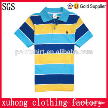 wholesale children yellow black striped polo t shirt